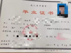 成人高等教育证书